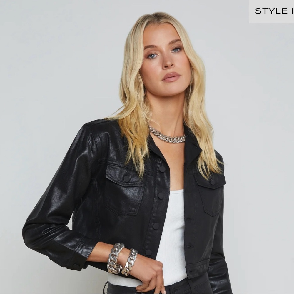 L'AGENCE Black Coated Jacket